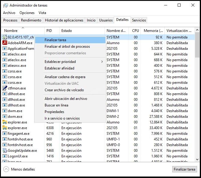 Administrador de tareas