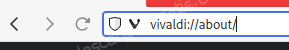 Vivaldi comando URL