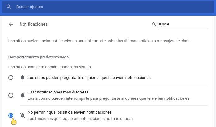 Desactivar notificaciones Push