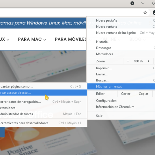Acceso directo Google Chrome