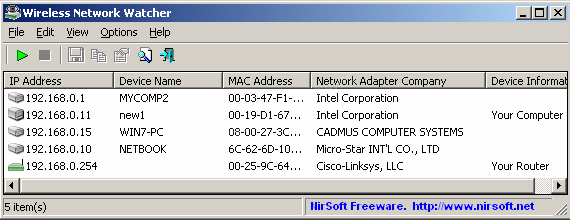 Wireless Network Watcher