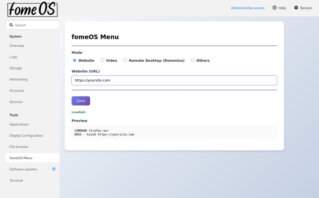 fomeOS
