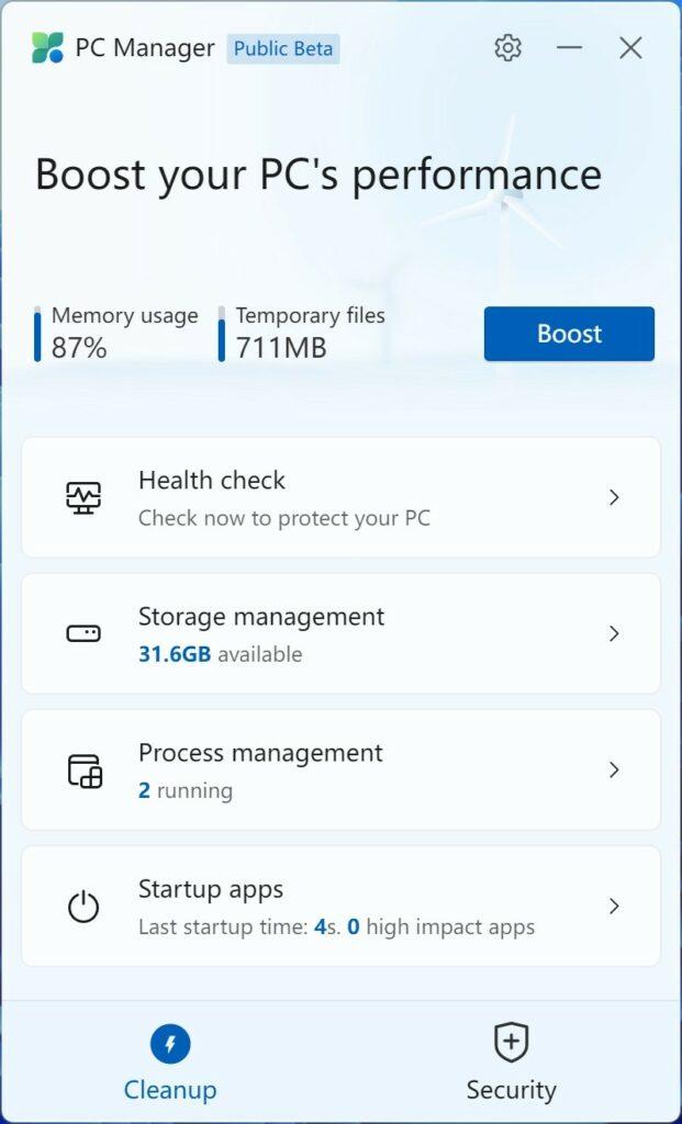 Microsoft PC Manager