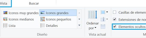 Mostrar archivos ocultos en Windows