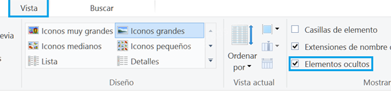 Mostrar archivos ocultos en Windows