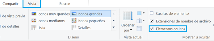 Mostrar elementos ocultos en Windows