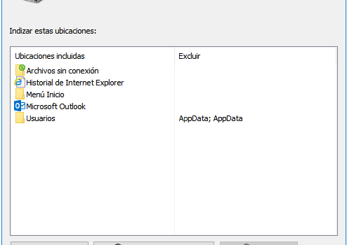 Opciones indeizacion Windows