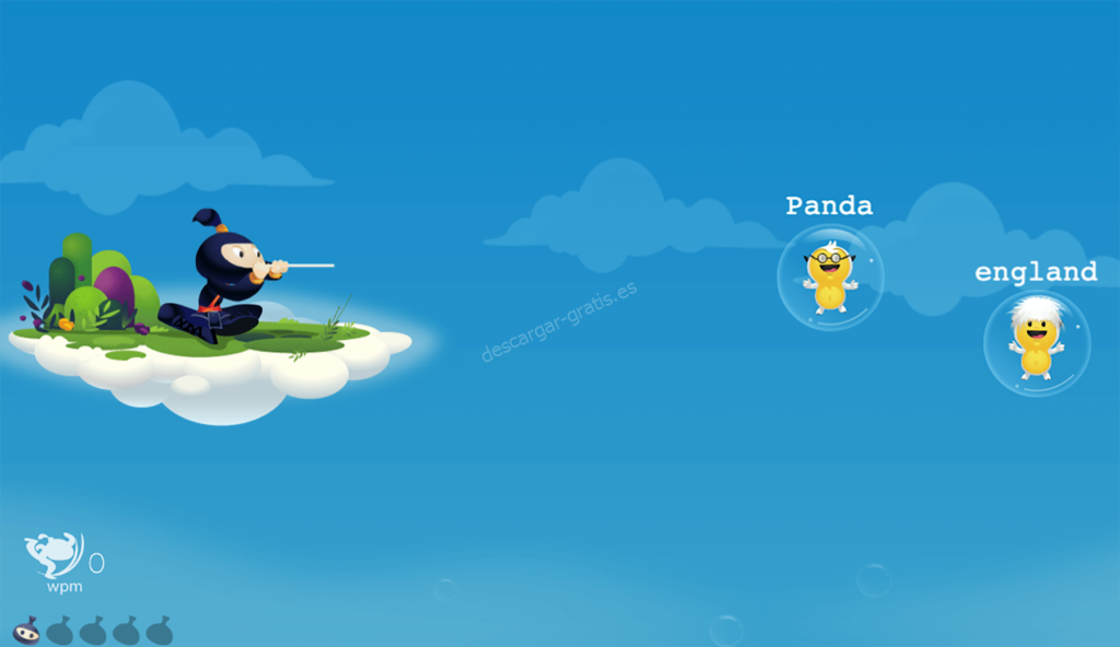 Juego de mecanografía