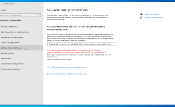 Solucionador de problemas Windows